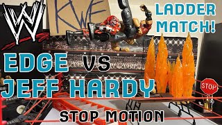 Jeff Hardy vs Edge Ladder Match! WWE Stop Motion Match 