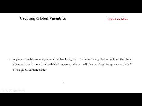 Global Variables in LabVIEW