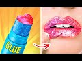 BEAUTY HACKS TO BECOME POPULAR AT SCHOOL! || How to Sneak Makeup and Food into Class By 123 GO Like!