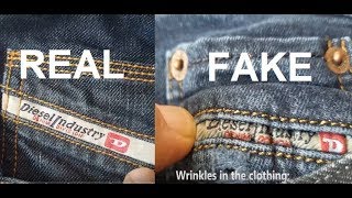 Real vs fake Diesel Jeans. How to spot 