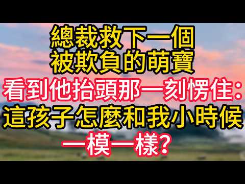 總裁救下一個被欺負的小萌寶，看到他抬頭那一刻愣住：這孩子怎麼和我小時候一模一樣？#故事#言情小說#一口氣看完#爽文