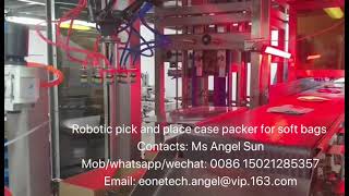 Robotic pick and place case packer for soft bags screenshot 3