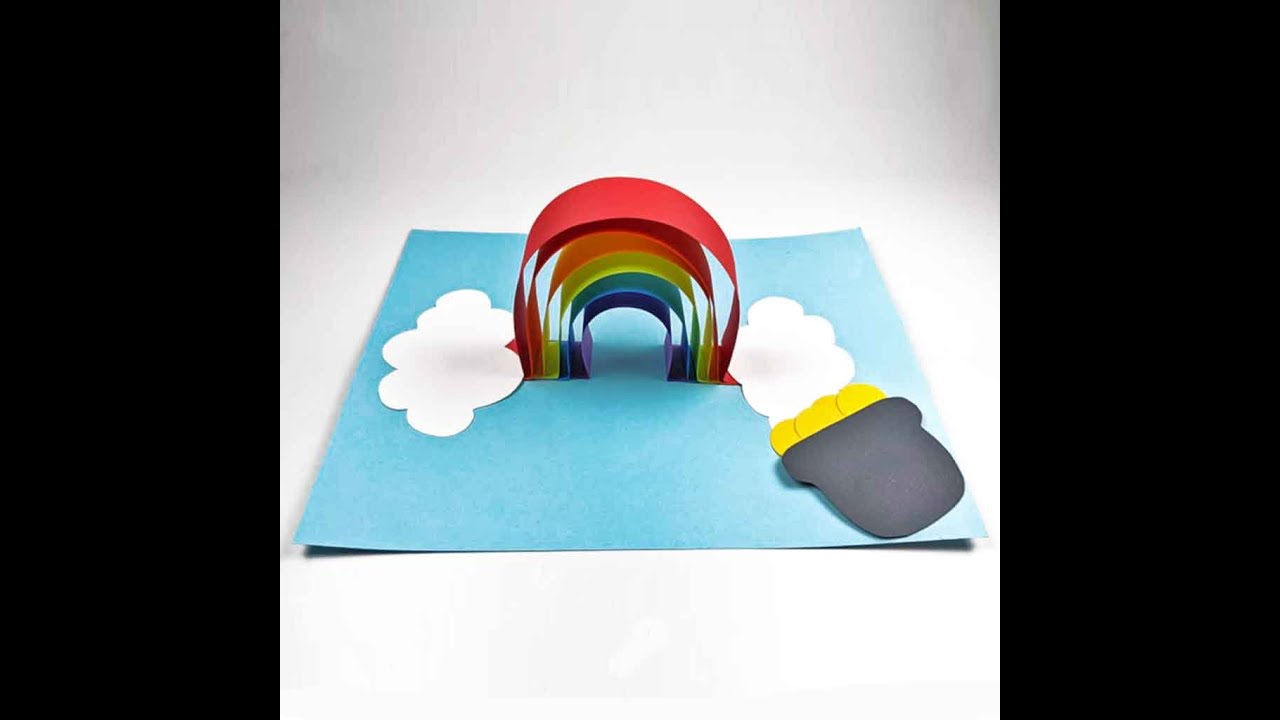 3D Paper Rainbow Craft - YouTube