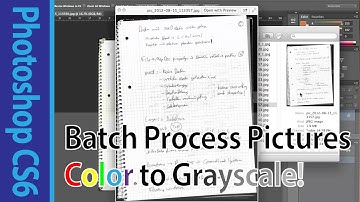 Photoshop CS6 Tutorial on Batch Image Processing (Convert Color Pictures to Grayscale)