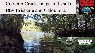 Coochin Creek fishing maps, between Brisbane and Caloundra, maps and spots screenshot 3