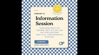 Feb 22 SIP 2023 Info and Q&A Session