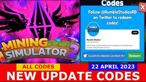 NEW UPDATE CODES [SPRING PART 2] Mining Simulator 2 ROBLOX | ALL CODES | April 22, 2023