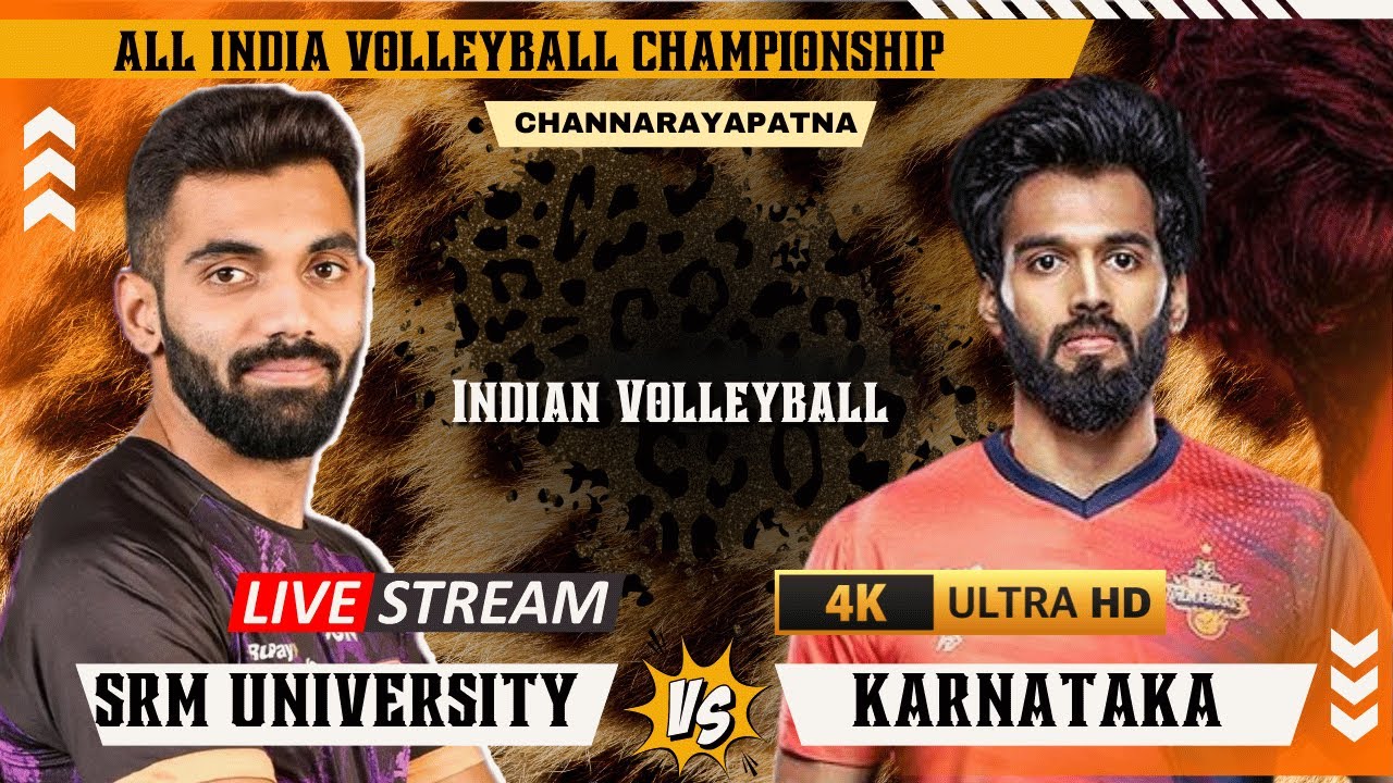 New Match 🔥 SRM Vs Karnataka | HD Live | All Indian Volleyball Tournament At Hassan