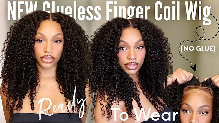 THIS JUST MIGHT BE MY NEW FAVORITE WIG! | MOST NATURAL Glueless Finger Coil Instsall (UNice Hair)