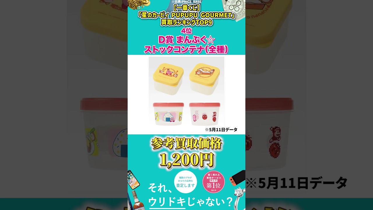 【一番くじ】「星のカービィ PUPUPU GOURMET」買取ランキングTOP10 #Shorts