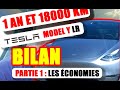 Tesla model y lr  bilan 1 an  les couts la conso et les conomies 