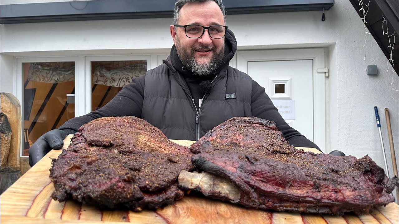 XXL RIPPCHEN IM SMOKER GRILLEN (Hirsch) --- Klaus grillt