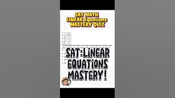 SAT linear equations in two variables mastery. Let’s go. #sat #sattips #satmath #satprep #actmath