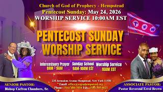 Pentecost Sunday-5/24/2026 | 10AM | ❤‍🔥Pentecostal🔥"The Love of God" | Bishop Chambers | COGOP
