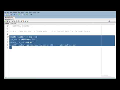 Create Virtual Column in SQL
