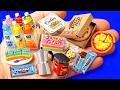 16 DIY Miniature Crafts 🍕 How to Make Miniature Doll Food, Rainbow Cake, Miniature Feastables, Pizza