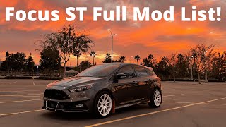 How much have I spent on my Focus ST? Full Mod List!