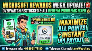 Microsoft Rewards Mega Update! 🚨 Overwatch Restocked & All Redeem Problems Fixed 💰