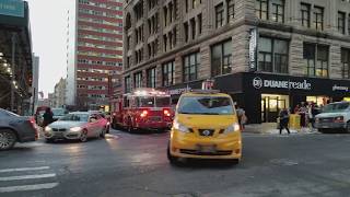 Massive AIR HORN, FDNY Engine 10 And NYPD Responding On Broadway In Manhattan, NY