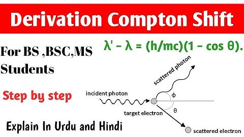 Compton effect (comptonshift) derivation simple step by step