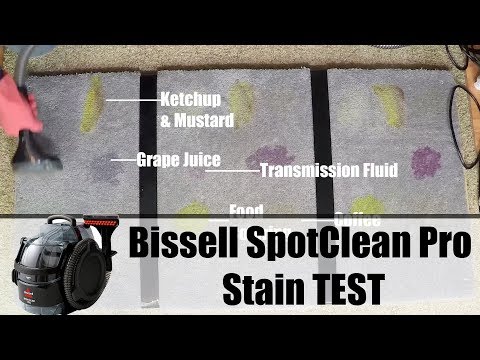 Bissell 3624 SpotClean Professional Portable Carpet Cleaner - Stain Test