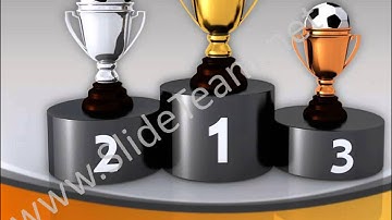 Soccer Trophies On Podium Competition PowerPoint Templates PPT Background  1112 Slides Backgrounds