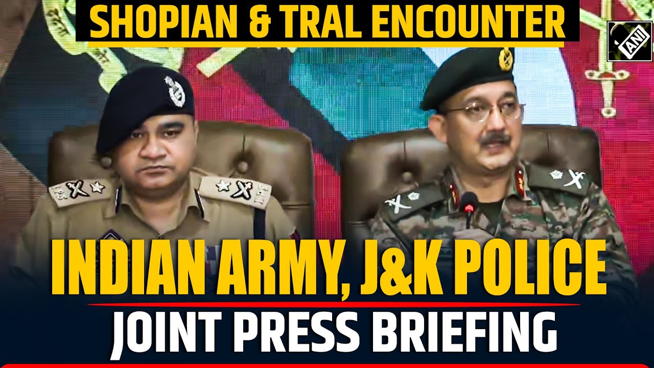 LIVE: Joint Briefing by Indian Army, J&K Police on Encounters in Shopian & Tral area | Awantipora