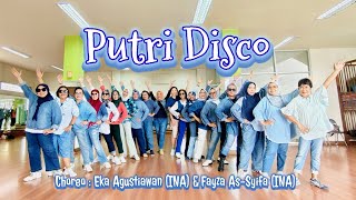 Putri Disco Line Dance || Eka Agustiawan & Fayza || Beginner || Demo : Queen LD