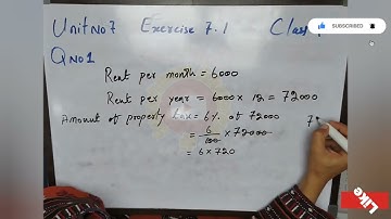 Exercise 7.1 Q.no.1| How to find Tax on property?  Class 7 Math Balochistan board