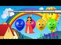 Blow up Colored Balloons - Learn Color for Children - Colors of Princesses with Finger Family Song