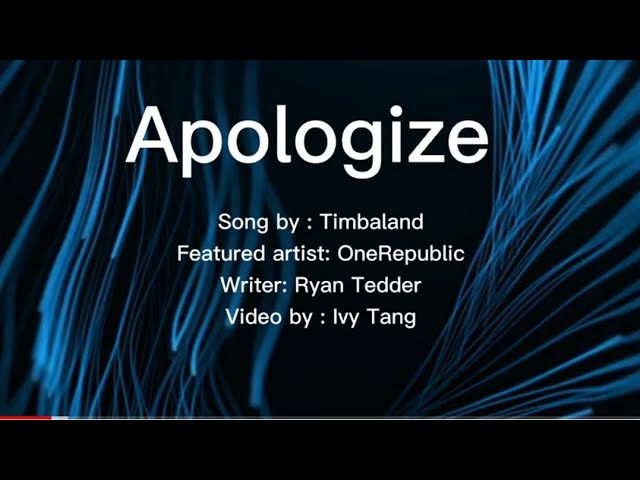 Apologize-  Timbaland class=