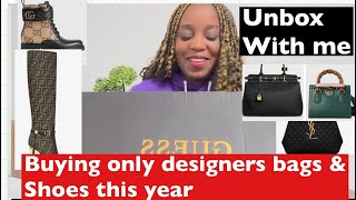 Buying only designers bags & shoes this year . // unboxing video.
