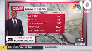 Latest snowfall totals as winter storm blasts New England