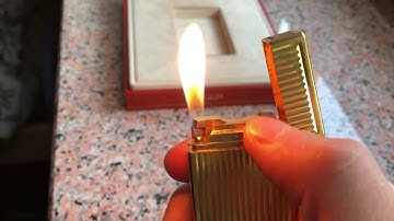 ST Dupont Line 2 Gatsby gold plated diamond point texture gas lighter