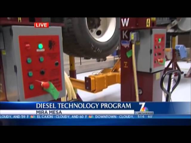 Miramar College Diesel Tech Program on NBC 7 02 class=