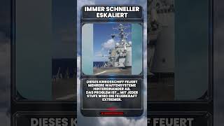 Kriegsschiff feuert heftig 😳