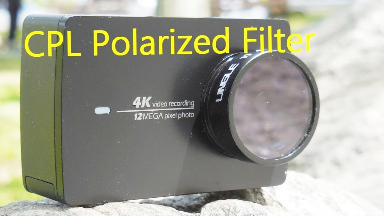 4k polarized filter for yi4k action camera outdoor test youtube