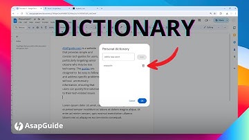 How to Add and Remove Words in Your Google Docs Personal Dictionary