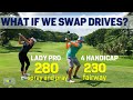 Drive Swap with Lady Tour Pro Genevieve Ling - 230 v 280 off the tee