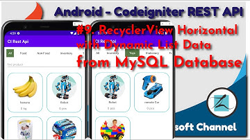 #9. Android REST API -  RecyclerView Horizontal with Dynamic List Data from MySQL DB Server