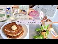 Morning routine : making pancake, online school,my plant🥞🍧🍀📚