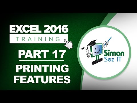 Excel 2016 for Beginners Part 17: How to Print and Use Printing Features in Excel 2016