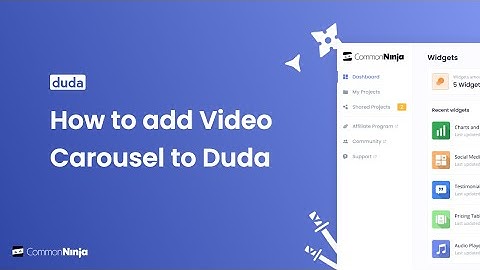 How to add a Video Carousel to Duda