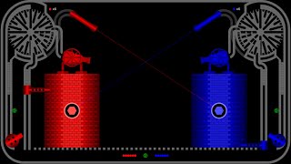 Castle(Core) Destruction 16 - Marble Race in Algodoo