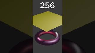 Blender 1 vs 1000 polygons         #3d #blender #cgi #physics #satisfying #physics #simulation
