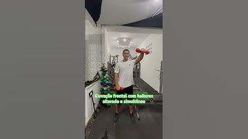 Elevação frontal com halteres alterado e simultâneo - prof. Matheus Gomes