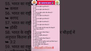 सामान्य ज्ञान इंडिया #samanyagyan #gk #gkquestion #generalknowledge #uppolice #shortvideo #staticgk