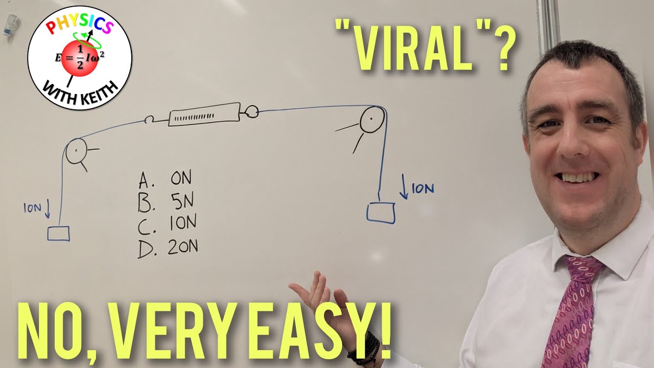 Solving this "viral" physics question using Newton's Laws - YouTube