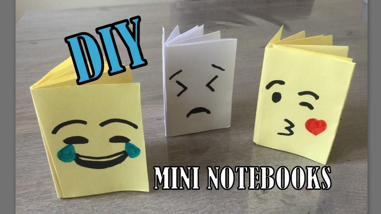 Hedendaags DIY EENVOUDIGE #EMOJI MINI NOTEBOOK knutselen van 1 papier, ZONDER DE-17