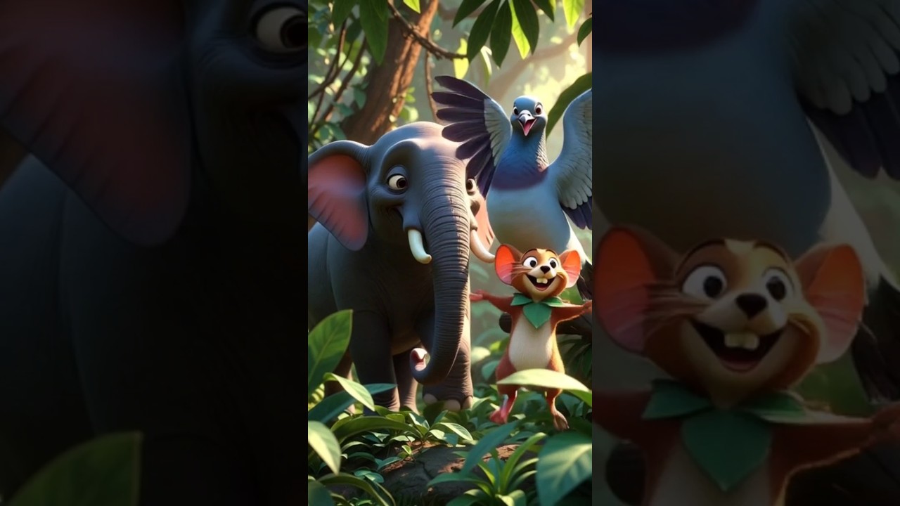 “जब चूहे, हाथी और कबूतर बने सच्चे दोस्त ❤️ | Emotional Cartoon Short”